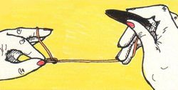 Vázání frivolitkového uzlíku