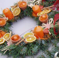 Adventní věnec z přírodnin Adventní věnec z přírodnin