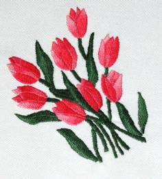 Vyšívání tulipány